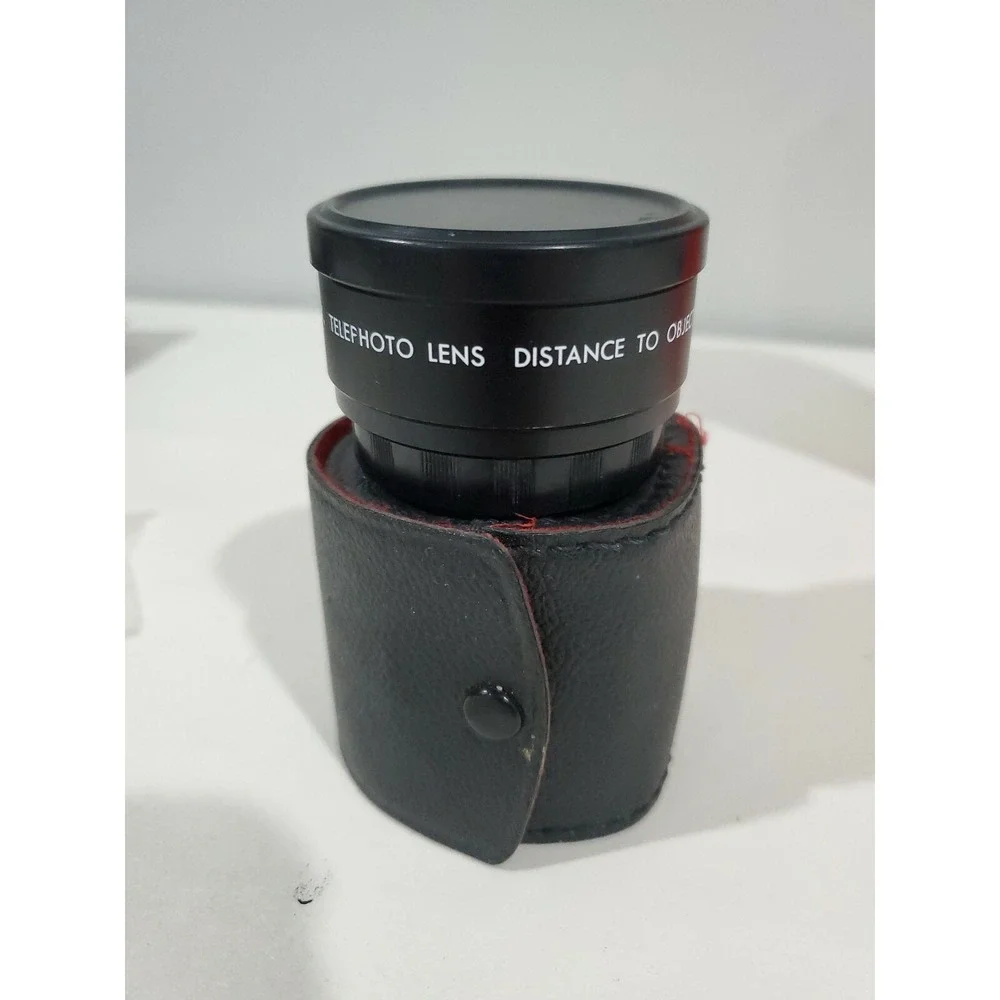 Vintage Zykkor Telephoto Lens Distace To Object 2m Meter Made In Japan With Case